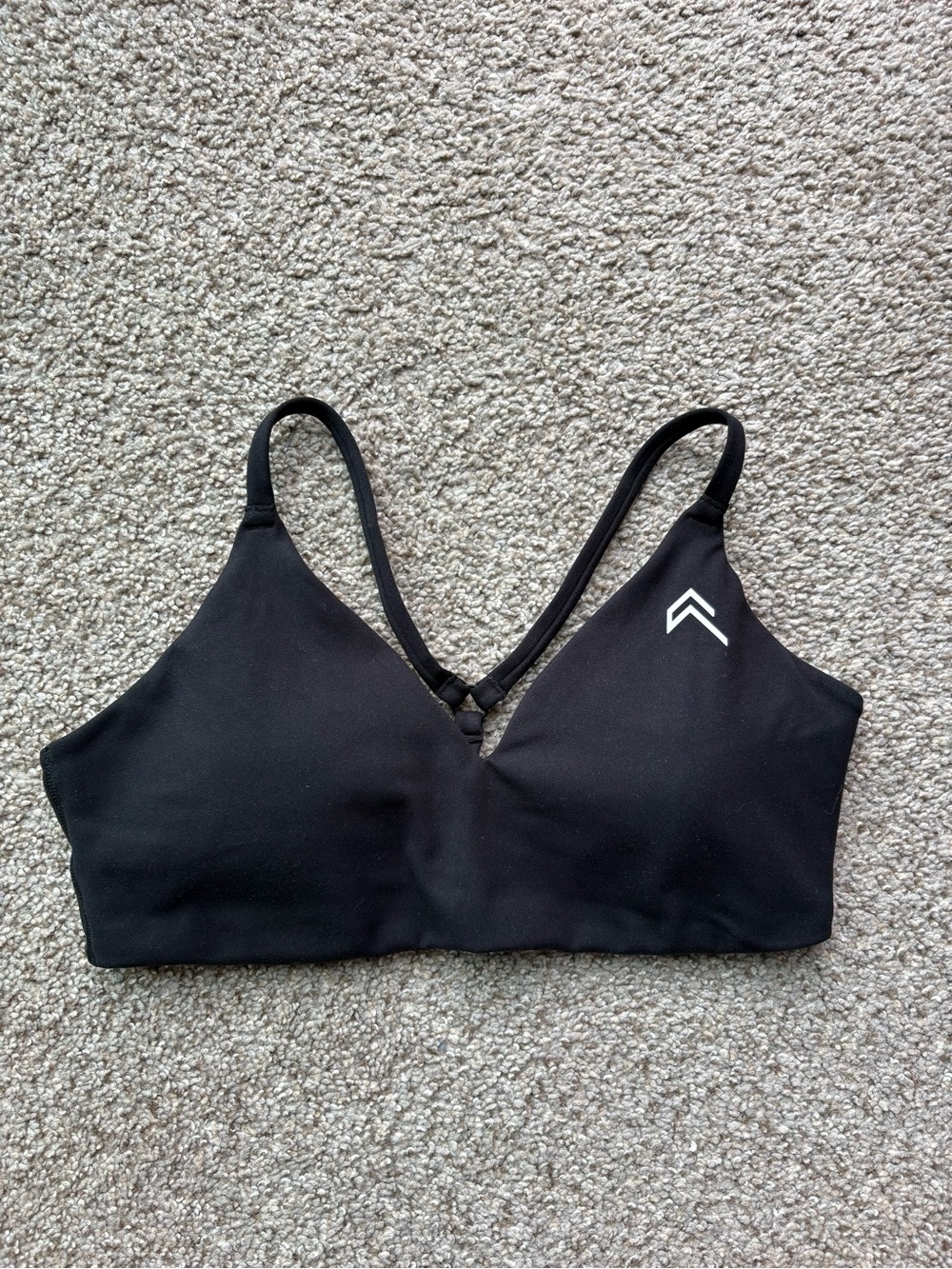 Oner Active Easylift Ultra Minimal V-Neck Bralette Sports Bra Black size Large - Picture 5 of 6